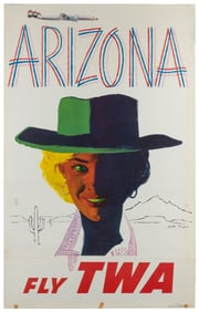 BRIGGS, Austin. Arizona / Fly TWA. Circa 1960s. A woman in ...