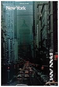Pan Am / New York. 1980. Photo offset lithograph depicting ...