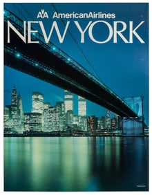 American Airlines / New York. 1980s. Photo-offset airline p...