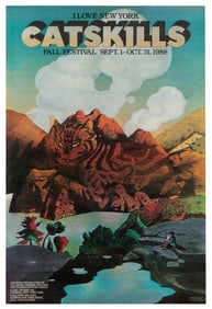 GLASER, Milton (1929 – 2020). Catskills / I Love New York. ...