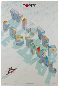 GLASER, Milton (1929 – 2020). Winter Festival / I Love New ...