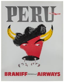 Peru / Braniff International Airways. Circa 1960s. Offset l...