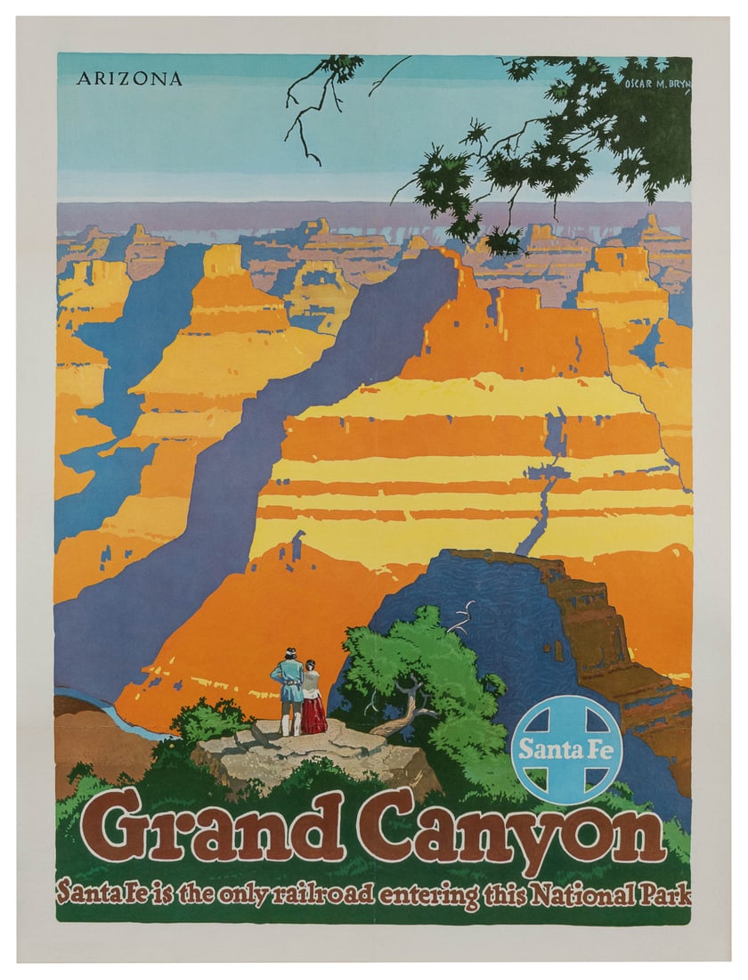 BRYN, Oscar M. (1883-1967). Grand Canyon / Santa Fe is the ... (1 of 1)