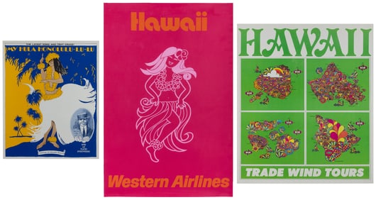 [HAWAII]. Trio of posters. Circa 1970s. Includes: Hawaii/We...