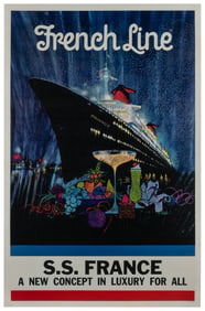 PEAK, Bob (1927 – 1992). French Line / S.S. France. Circa 1...