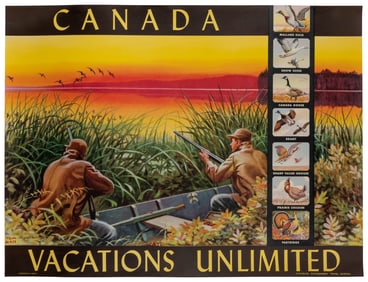HALL, Tom (1885 – 1972). Canada Vacations Unlimited. Circa ...