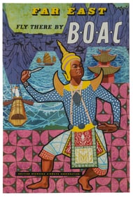 GALSWORTHY, G.J. Far East / Fly There by BOAC. Circa 1950s....