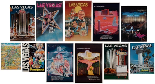 Las Vegas. Group of 11 posters. Circa 1970s-80s. Includes t...