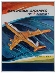 HANKE. American Airlines / 707 Astrojet. Circa 1960s. Jet-a...