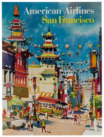 KINGMAN, Dong (1911-2000). American Airlines / San Francisco. Circa 1972.