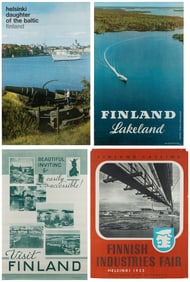 Finland. Four vintage travel posters. Circa 1950s-60s. Trav...