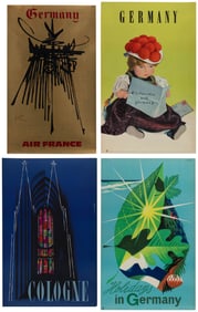 Germany. Group of 4 travel posters. Circa 1950s-60s. Includ...