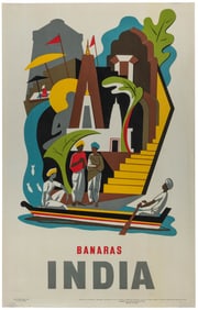 Banaras / India. 1957. Bombay: Bolton Fine Art Litho Works....