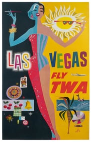 KLEIN, David (1918 – 2005). Las Vegas / Fly TWA. Circa 1960...