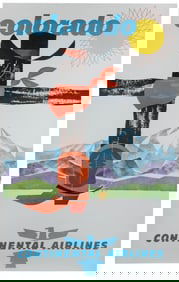 Colorado / Continental Airlines. 1960s. Airline poster with...