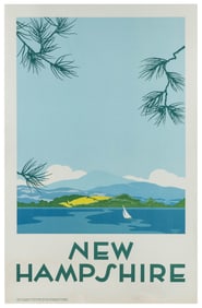 SMITH, Barbara Aitken. New Hampshire. 1938. Tourism poster,...