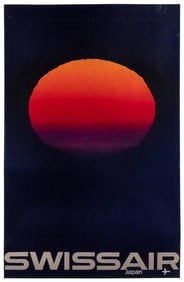 BINGLER, Manfred (1928-1987). Swissair / Japan. 1964. Color...