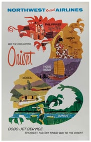 Northwest Orient Airlines / See the Enchanting Orient. 1965...