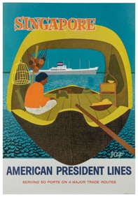 CLIFT, J. Singapore / American President Lines. 1958. Trave...