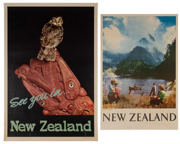 New Zealand. Two travel posters. Circa 1960s. Including: Se...