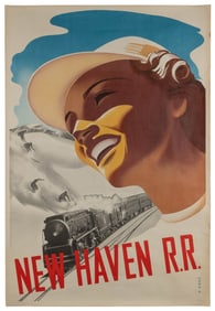 VEIT, F. C. New Haven R.R. Circa 1940. The poster promotes ...