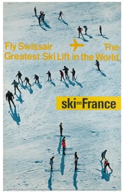Swissair / Ski en France. Paris: Draeger, ca. 1970s. Color ...