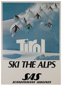 Tirol / Ski the Alps / SAS. Circa 1970s. Scandinavian Airli...