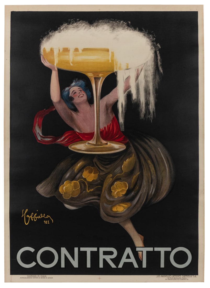 CAPPIELLO, Leonetto (1875 – 1942). Contratto. 1922. [Paris:... (1 of 1)