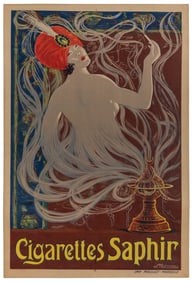 STEPHANO. Cigarettes Saphir. Printed by Imp. Moullot, Marse...