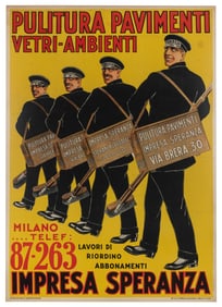 Pulitura Pavimenti. Milan: Impresa Gen. Affissioni e Pubbli...