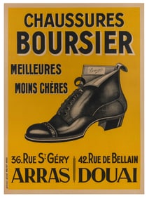 Chaussures Boursier. Arras: Affiches Desire Malfait, ca. 19...