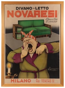 MAUZAN, Luciano Achille (1883-1952). Novaresi / Divano-Lett...