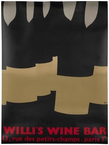 BALI, Alberto (b. 1944). Willi’s Wine Bar. 1982. Lithograph...