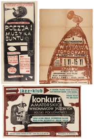 DYMNY, Wieslaw. Three Polish jazz posters. 1960s. Three blo...