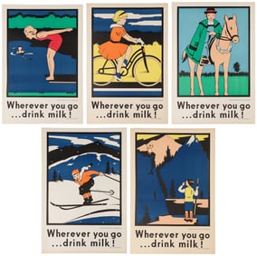 DEACON, Gordon (1900 – 1989). Wherever You Go / …Drink Milk...