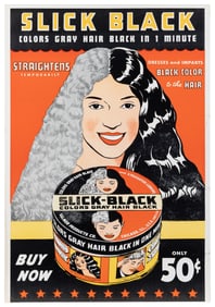 Slick Black. Chicago: Valmor Products Co., ca. 1930s. Litho...