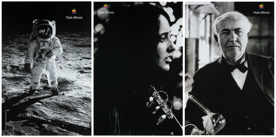[APPLE COMPUTERS]. Trio of Apple “Think Different” posters....