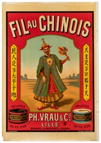 Fil Au Chinois. Paris: F. Champenois, ca. 1910. Lithograph ...