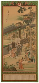 Texaco / Chinese Calendar 1927. Lithograph 1927 Calendar po...