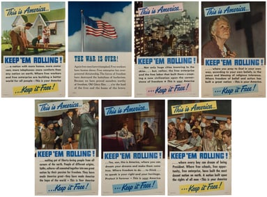 This is America… / Keep ‘Em Rolling! Group of 7 posters. Ch...