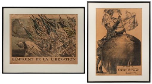 FAIVRE, Abel (1867 – 1945). Two war propaganda posters. Inc...