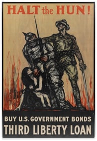 RALEIGH, Henry (1880 - 1944). Halt the Hun! Chicago: Edward...