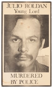[YOUNG LORDS]. Julio Roldan / Murdered by Police. 1970s. Po...