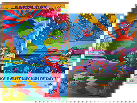 MAX, Peter (b. 1937). Earth Day. Two posters. Including: Ma...: MAX, Peter (b. 1937). Earth Day. Two posters. Including: Make Every Day Earth Day. 1992. 27 3/8 x 24”. – Earth Day / 25th Anniversary. 1995. 36 x 24”. Offset lithographs. Paper. A.