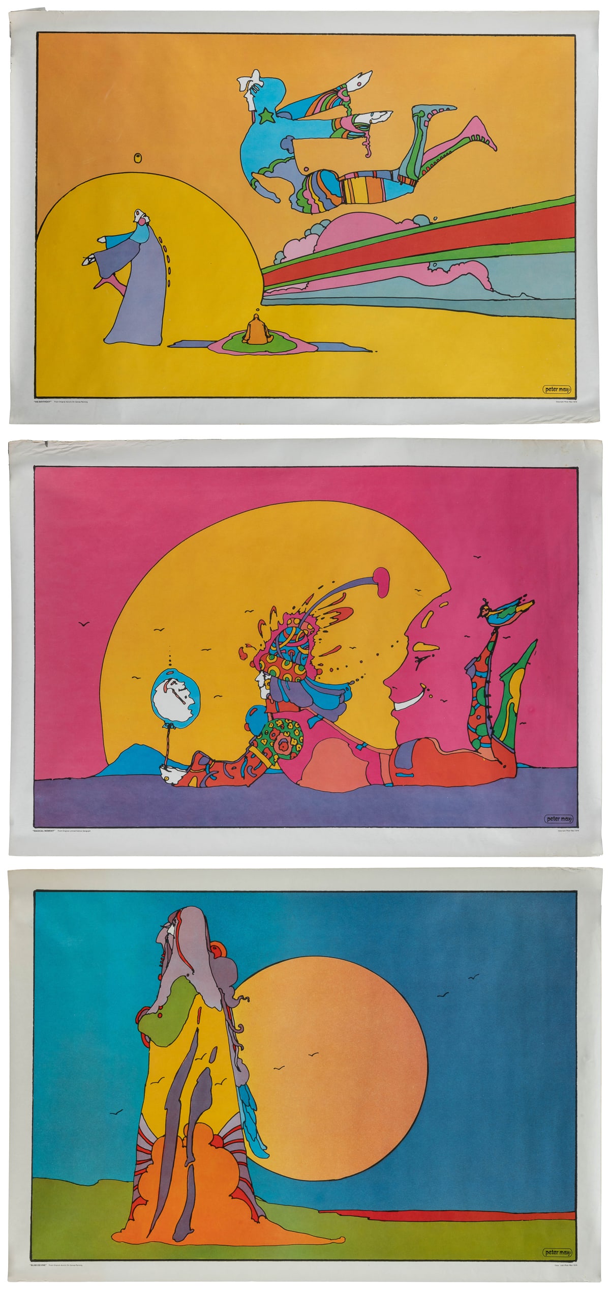 MAX, Peter (b. 1937). Three posters. Includes: Bliss Devine... (1 of 4)