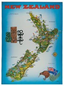 [NEW ZEALAND]. Two pictorial maps. Including: U.B.D. Pictor...