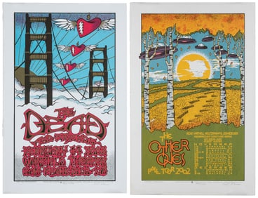 [GRATEFUL DEAD]. Two Gary Houston signed concert posters. I...