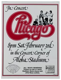 Chicago / Aloha Stadium. 1979. Concert poster advertising t...