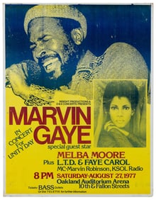Marvin Gaye / Oakland Auditorium Arena. 1977. Concert poste...