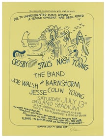 Crosby, Stills, Nash & Young/ Oakland Stadium. 1974. Design...
